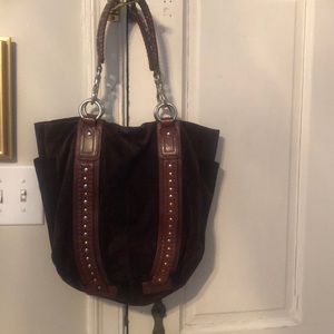 Sigrid Olsen Brown suede tote